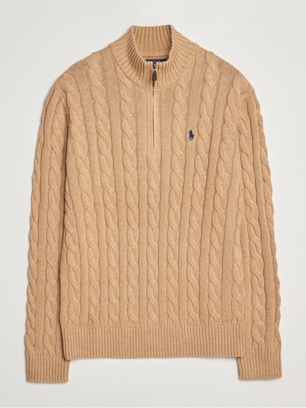 Polo by Ralph Lauren Men's Cable Half-Zip Sweater - Camel